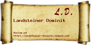 Landsteiner Dominik névjegykártya